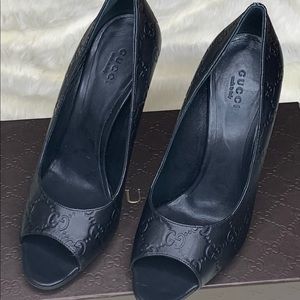 Gucci Guccisima Aleppo Peep Toe Pump